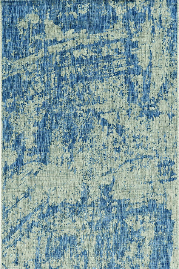 Rugs Grey Living Room Rug 5'3" x 7'7" UV-treated Polypropylene Grey/Denim Area Rug 3955 HomeRoots