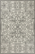 Rugs Grey Living Room Rug - 5' x 7'6" UV-treated Polypropylene Ivory/Grey Area Rug HomeRoots
