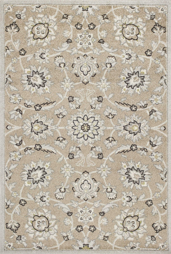 Rugs Grey Living Room Rug - 7'7" x 10'10" UV-treated Polypropylene Beige/Grey Area Rug HomeRoots