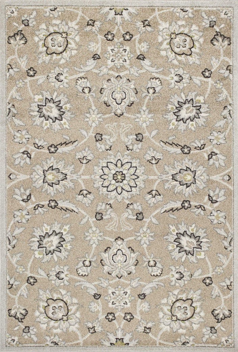 Rugs Grey Living Room Rug - 7'7" x 10'10" UV-treated Polypropylene Beige/Grey Area Rug HomeRoots