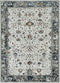 Rugs Grey Rug - 26" X 83" X 0.'25" Ivory/Grey Polyester Rug HomeRoots