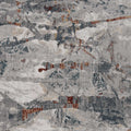 Rugs Grey Rug - 39" X 55" X 0.'25" Grey/Teal Polypropylene & Polyester Rug HomeRoots