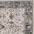 Rugs Grey Rug - 39" X 55" X 0.'25" Ivory/Grey Polyester Rug HomeRoots