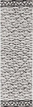 Rugs Grey Rug 39" X 59" X 0.'75" Grey/Mocha Polyester Rug 4632 HomeRoots