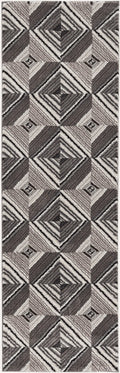 Rugs Grey Rug - 39" X 59" X 0.'75" Grey/Mocha Polyester Rug HomeRoots