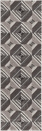 Rugs Grey Rug - 39" X 59" X 0.'75" Grey/Mocha Polyester Rug HomeRoots