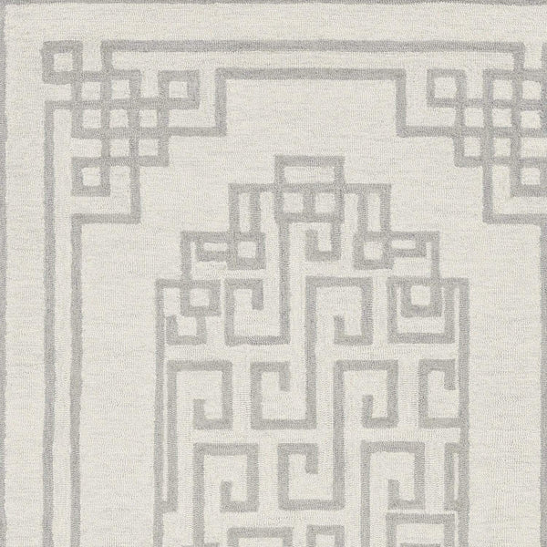 Rugs Grey Rug - 39" X 63" X 0.'5" Ivory Grey Wool Rug HomeRoots