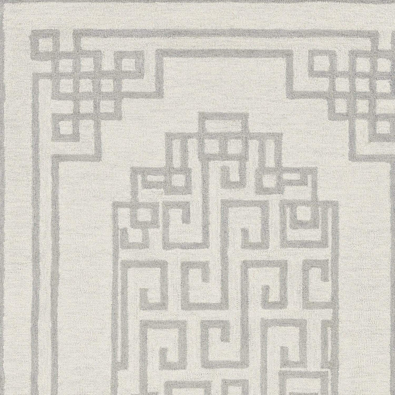 Rugs Grey Rug - 39" X 63" X 0.'5" Ivory Grey Wool Rug HomeRoots