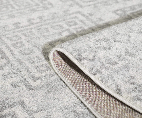Rugs Grey Rug - 63" X 87" X 0.'5" Ivory/Grey Polypropylene Rug HomeRoots