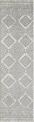 Rugs Grey Rug - 81" X 144" X 0.'5" Ivory/Grey Polypropylene Rug HomeRoots