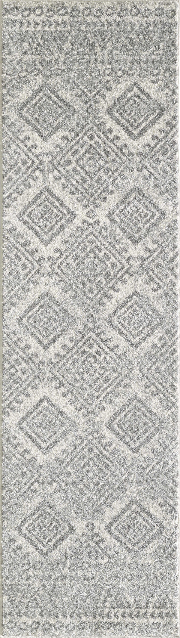 Rugs Grey Rug - 81" X 144" X 0.'5" Ivory/Grey Polypropylene Rug HomeRoots