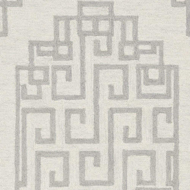 Rugs Grey Rug - 96" X 120" X 0.'5" Ivory Grey Wool Rug HomeRoots