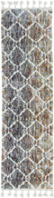 Rugs Grey Shaggy Rug - 105" X 156" X 1" Grey/Sand Polyester Rug HomeRoots