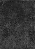 Rugs Grey Shaggy Rug - 31" x 37" x 2.7" Dark Grey Polyester Mat Rug HomeRoots