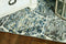 Rugs Grey Shaggy Rug - 39" X 59" X 1" Grey/Teal Polyester Rug HomeRoots
