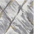 Rugs Grey Shaggy Rug - 63" X 91" X 0.'75" Ivory/Grey Polyester Rug HomeRoots