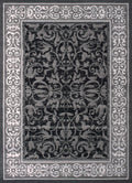 Rugs Hallway Rug 33" x 39" x 0.31" Grey Polypropylene Accent Rug 8822 HomeRoots