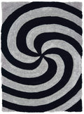Rugs Hallway Rug 63" x 86" x 1.2" Grey Polyester Area Rug 9227 HomeRoots