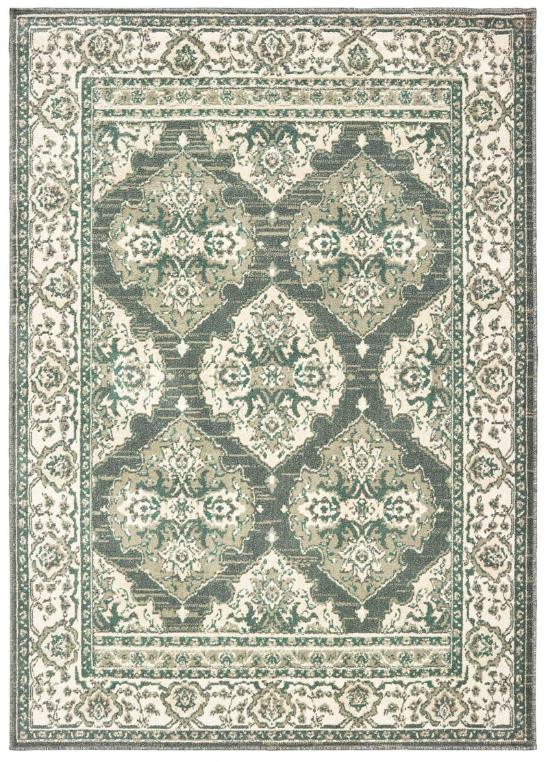 Rugs Hallway Rug - 63" x 90" x 0.31" Grey Polypropylene Area Rug HomeRoots