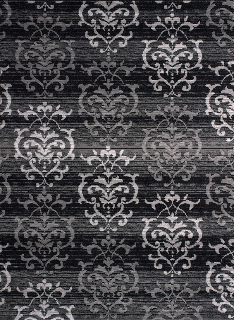 Rugs Hallway Rug 94" x 126" x 0.31" Grey Polypropylene Oversize Rug 8845 HomeRoots