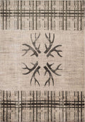 Rugs Hallway Rug 94" x 126" x 0.47" Grey Polypropylene Oversize Rug 9105 HomeRoots