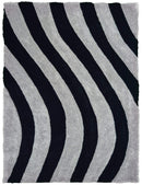 Rugs Hallway Rug - 94" x 126" x 1.2" Grey Polyester Oversize Rug HomeRoots