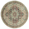 Rugs Hallway Rug - 94" x 94" x 0.37" Bone Olefin Frieze Round Rug HomeRoots