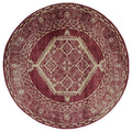 Rugs Hallway Rug - 94" x 94" x 0.37" Brick Olefin Frieze Round Rug HomeRoots