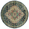 Rugs Hallway Rug - 94" x 94" x 0.37" Multi Olefin Frieze Round Rug HomeRoots