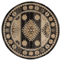 Rugs Hallway Rug - 94" x 94" x 0.37" Walnut Olefin Frieze Round Rug HomeRoots