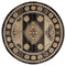 Rugs Hallway Rug - 94" x 94" x 0.37" Walnut Olefin Frieze Round Rug HomeRoots