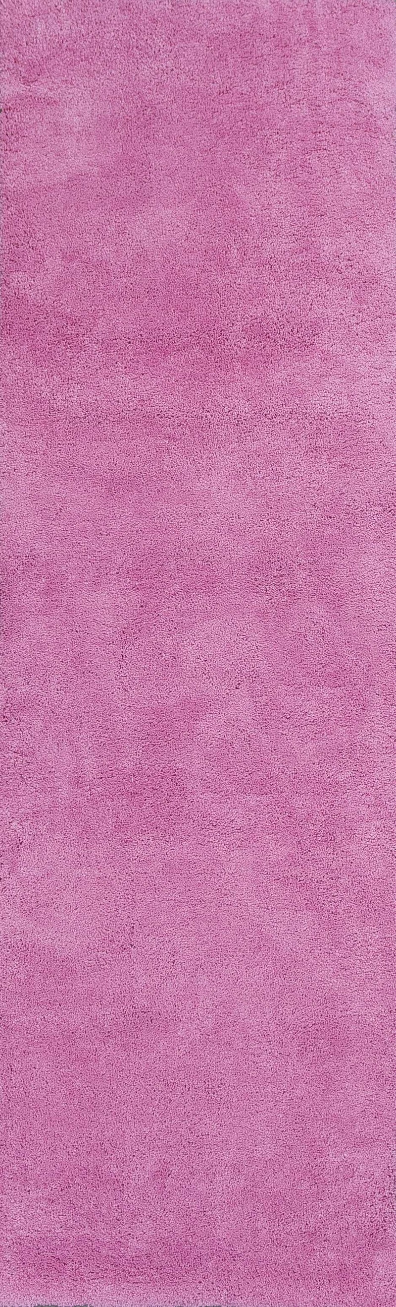 Rugs Hallway Runner Rug - 2'3" x 7'6" Runner Polyester Hot Pink Area Rug HomeRoots