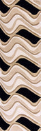 Rugs Hallway Runner Rug - 2'3" x 7'6" Runner Wool Black/Beige Area Rug HomeRoots