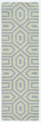 Rugs Hallway Runner Rug 2'3" x 7'6" Runner Wool Grey Area Rug 4089 HomeRoots
