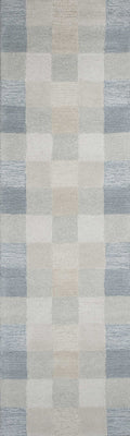 Rugs Hallway Runner Rug - 2'3" x 7'6" Runner Wool Light Blue Area Rug HomeRoots
