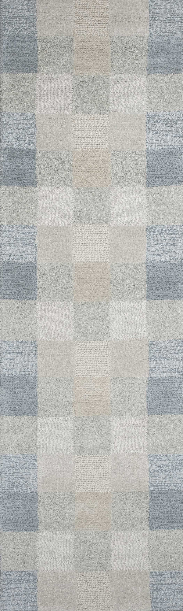 Rugs Hallway Runner Rug - 2'3" x 7'6" Runner Wool Light Blue Area Rug HomeRoots