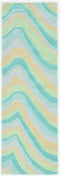 Rugs Hallway Runner Rug 2'3" x 7'6" Runner Wool Ocean Area Rug 4087 HomeRoots