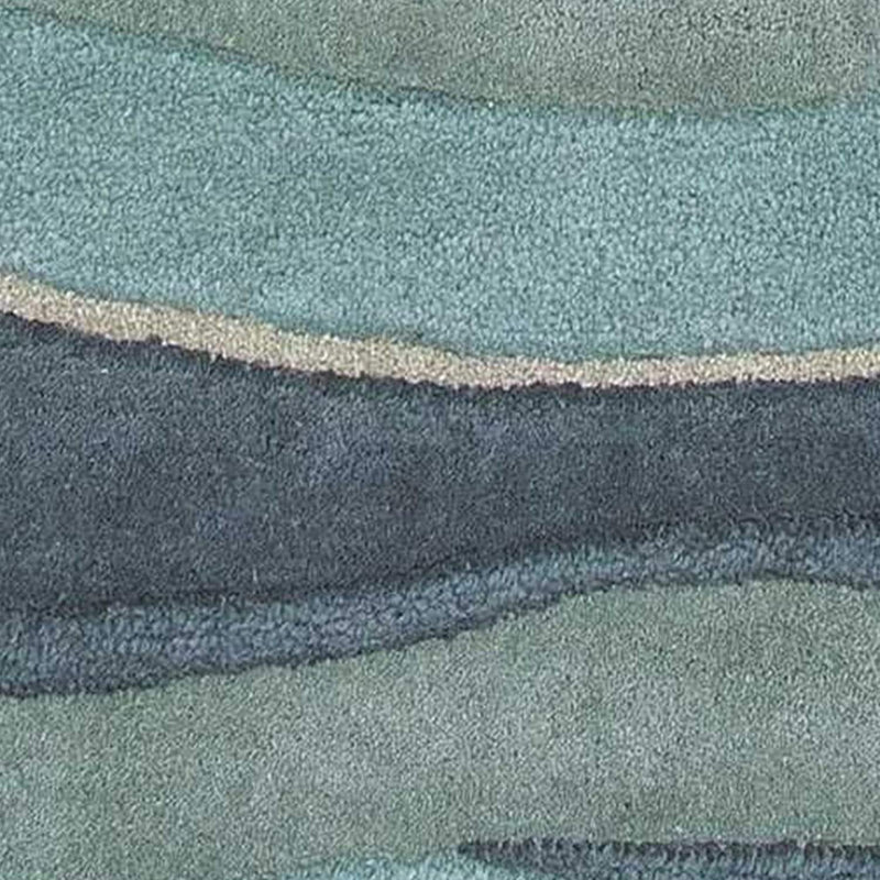 Rugs Hallway Runner Rug - 2'3" x 7'6" Runner Wool Ocean Area Rug HomeRoots