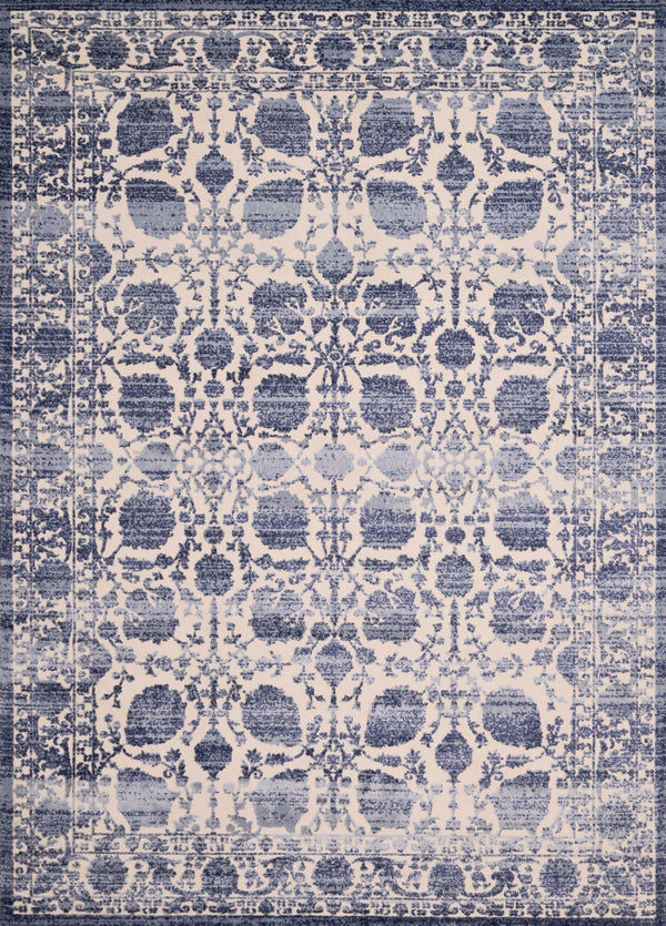 Rugs Hallway Runner Rug - 22" x 86" x 0.31" Blueberry Polyester /Olefin Runner Rug HomeRoots