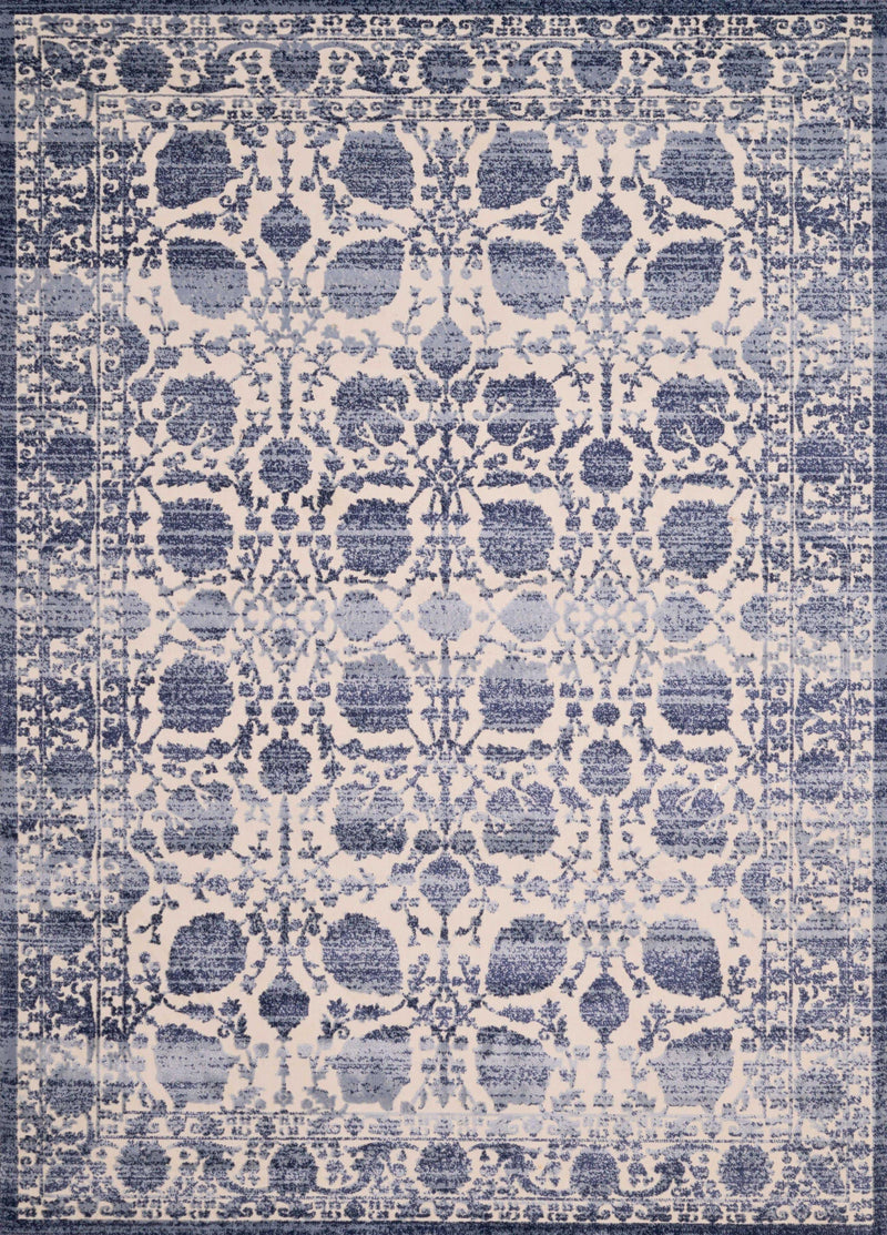 Rugs Hallway Runner Rug - 22" x 86" x 0.31" Blueberry Polyester /Olefin Runner Rug HomeRoots
