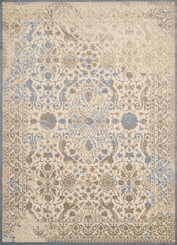 Rugs Hallway Runner Rug - 22" x 86" x 0.31" Taupe Polyester /Olefin Runner Rug HomeRoots