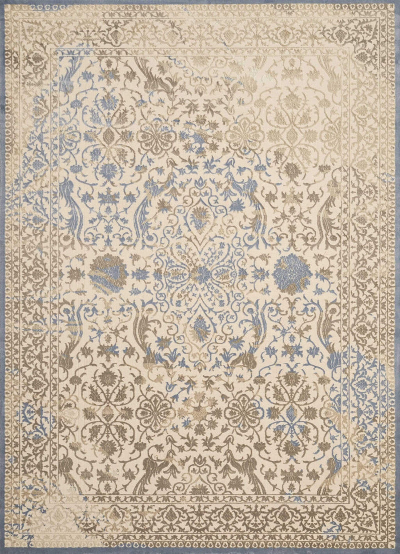 Rugs Hallway Runner Rug - 22" x 86" x 0.31" Taupe Polyester /Olefin Runner Rug HomeRoots