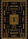 Rugs Hallway Runner Rug - 22" x 86" x 0.4" Black Polypropylene Runner Rug HomeRoots