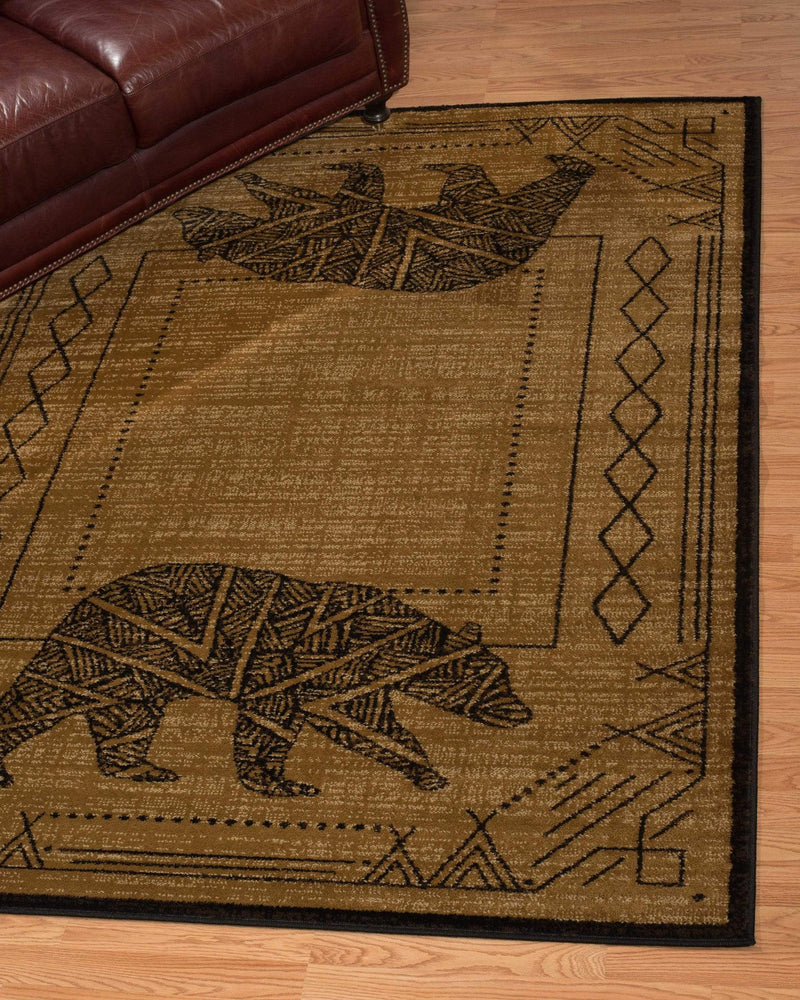 Rugs Hallway Runner Rug - 22" x 86" x 0.4" Gold Polypropylene Runner Rug HomeRoots