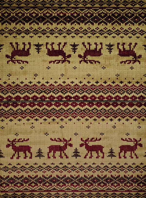 Rugs Hallway Runner Rug 22" x 86" x 0.4" Natural Polypropylene Runner Rug 6642 HomeRoots
