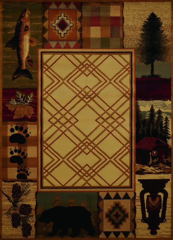 Rugs Hallway Runner Rug - 22" x 86" x 0.4" Natural Polypropylene Runner Rug HomeRoots