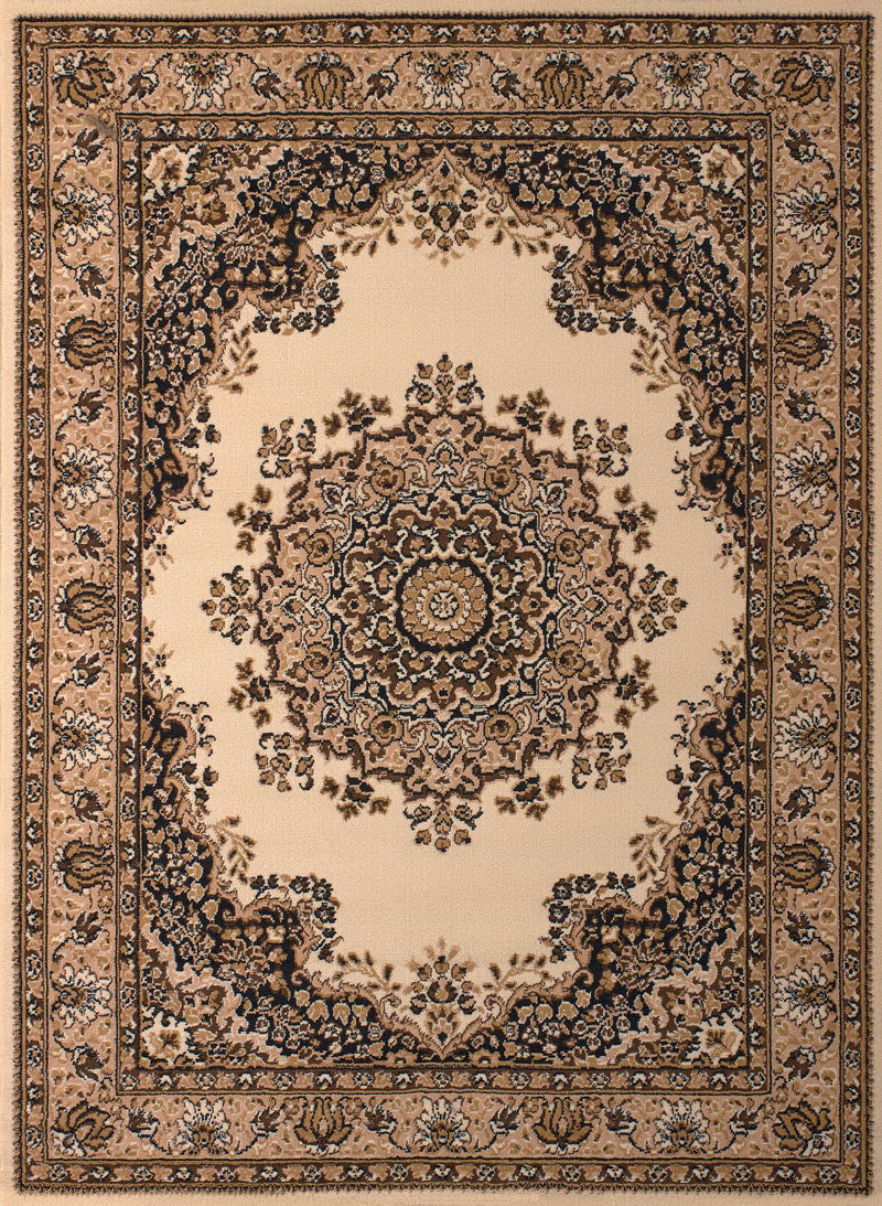 Rugs Hallway Runner Rug - 27" x 86" x 0.31" Ivory Polypropylene Runner Rug HomeRoots