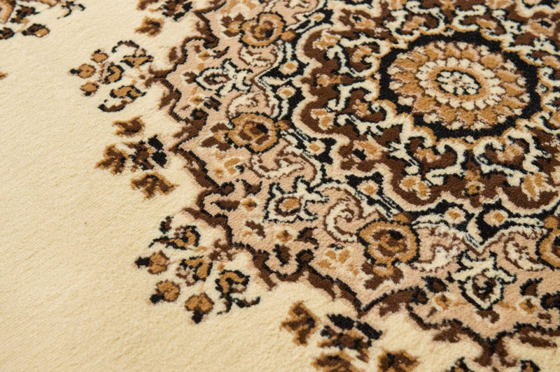 Rugs Hallway Runner Rug - 27" x 86" x 0.31" Ivory Polypropylene Runner Rug HomeRoots