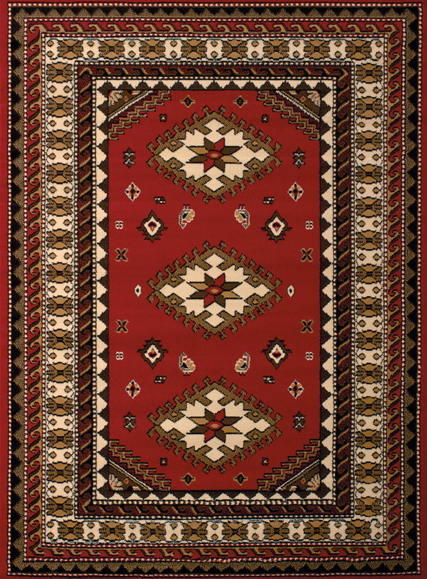 Rugs Hallway Runner Rug 27" x 86" x 0.31" Red Polypropylene Runner Rug 8727 HomeRoots