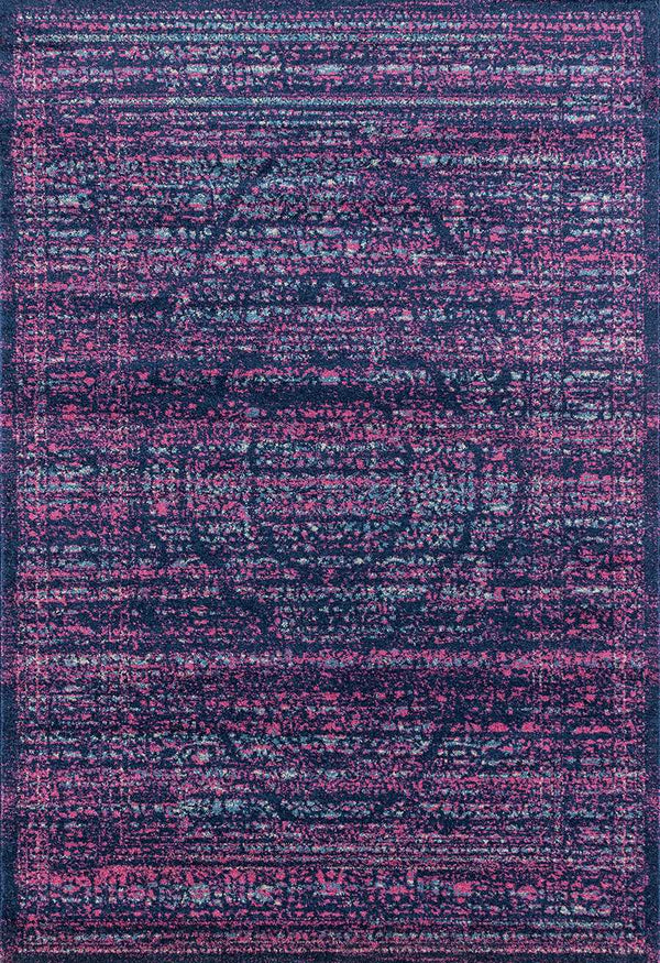 Rugs Hallway Runner Rug - 31" x 86" x 0.35" Midnight Blue Olefin/Frieze Runner Rug HomeRoots